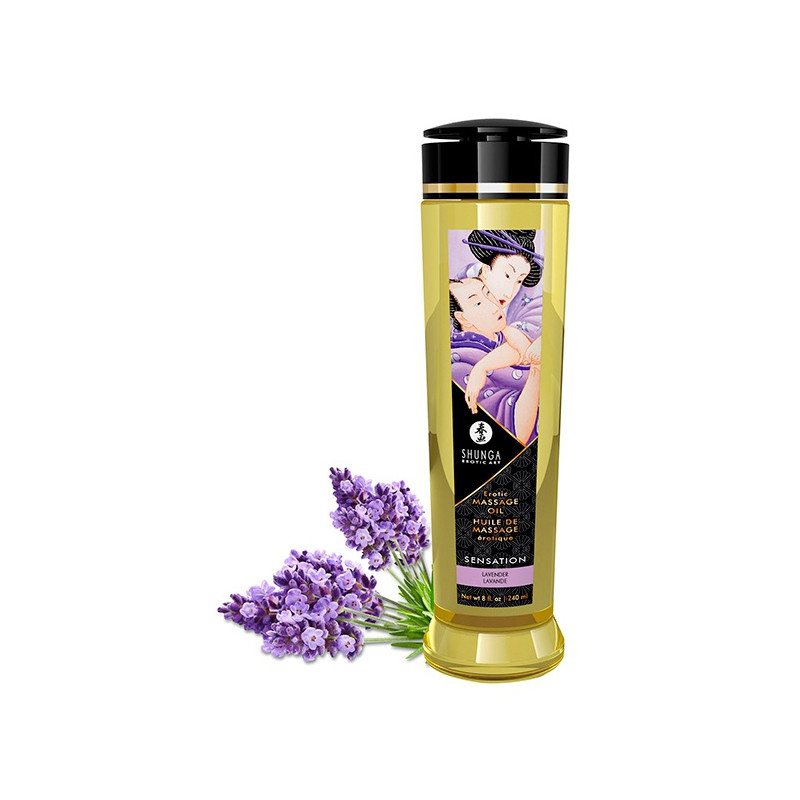 Shunga Huile de massage Sensation Lavande 240mL